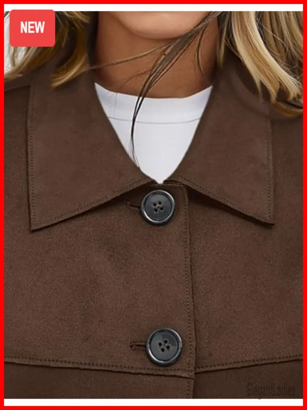PRETTYGARDEN Women's Faux Suede Lightweight Cropped Jacket Button Down Collared